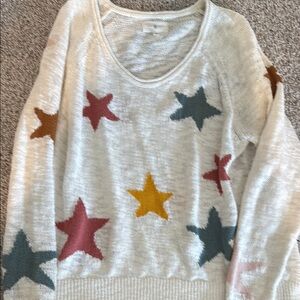 Star Patterned Cream Sweater